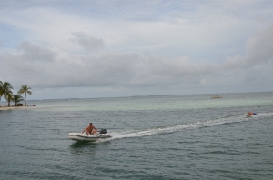 'Wakeboarding' in the San Blas Islands
