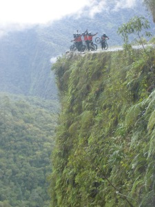 It's a long way down on Death Road, Bolivia